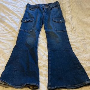 AE side pocket flare jeans